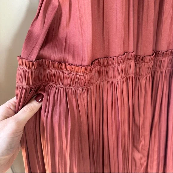Anthropologie Tiered Pleated Halter Dress - Picture 6 of 6